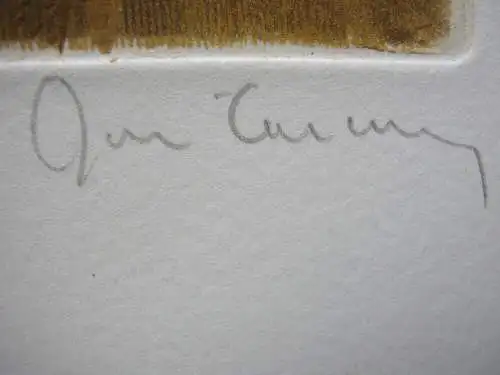 René Carcan (1925-1993) La donne au Saule Orig Farbradierung signiert 1980