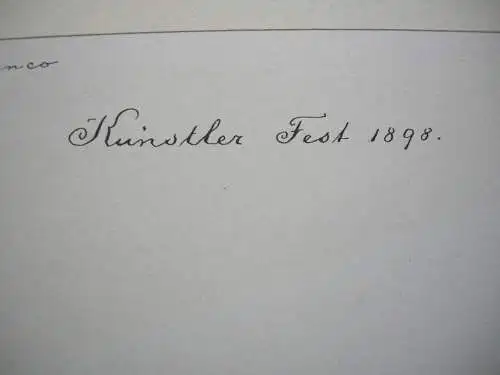 Otto B. Hierl-Deronco (1859-1925) Künstler Fest 1898 Zeichng Bleistift Aquarell