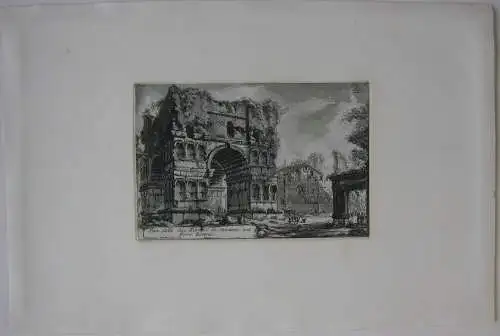 Giovann Battista Piranesi (1720-1778) Foro Boario Roma Orig Radierung 1835