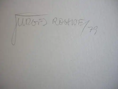 Jürgen Rohde (XX) Surrealistisches Portrait Beethoven Orig Radierung sign 1979