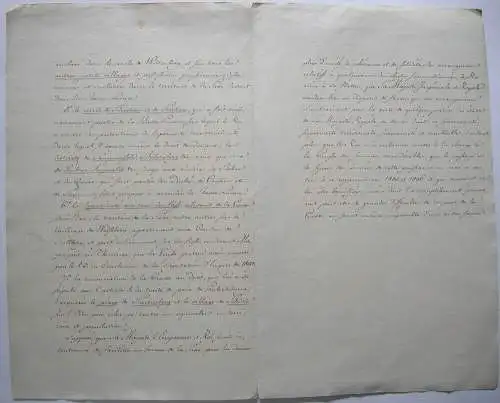 Französische Handschrift Napoleonische Kriege Souveränität König Sachsen 1806/7