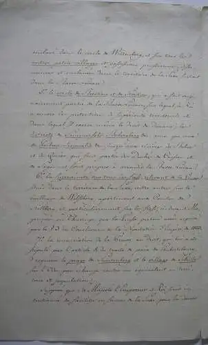 Französische Handschrift Napoleonische Kriege Souveränität König Sachsen 1806/7