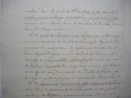 Französische Handschrift Napoleonische Kriege Souveränität König Sachsen 1806/7