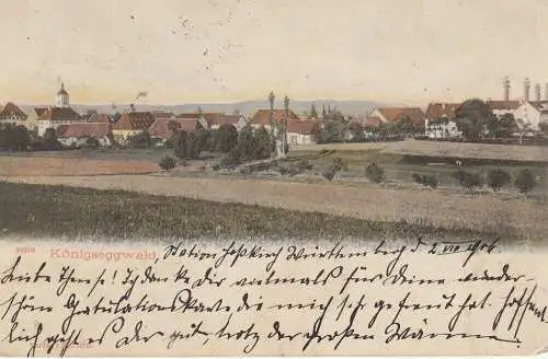 AK königseggwald Ravensburg Baden Württemberg Gesamtansicht gel 1906