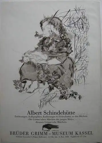 Albert Schindehütte (1939)  Plakat Grimm-Museum Offset signiert 1991 Widmung