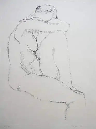 Werner Stötzer (1931 -2010) Weiblicher Akt Orig Lithografie signiert 1991 DDR