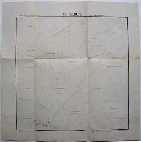 Flurkarte Gemarkung Sigmaringen MK XX Remensberger Orig. Lithografie 1844 Lutz