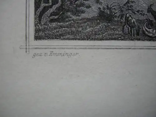 Bad Tölz Oberbayern Gesamtansicht aus der Ferne Isar Stahlstich Emminger 1850