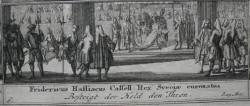 Denkwürdigkeiten des Jahres 1720 Historischer Kalender Orig Kupferstich 1720