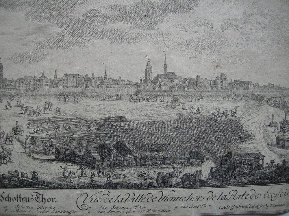 Joh Ad Delsenbach (1687-1765) Wien 2 Ansichten vom Burg- und Schotten-Thor 1719 3