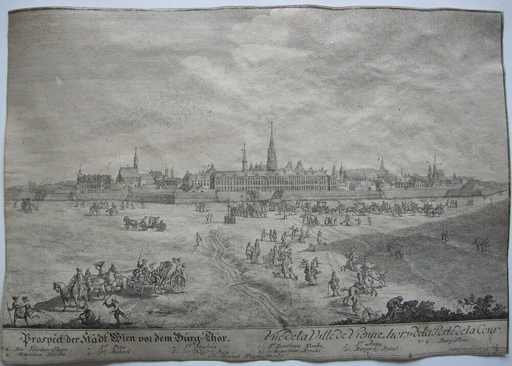 Joh Ad Delsenbach (1687-1765) Wien 2 Ansichten vom Burg- und Schotten-Thor 1719 4
