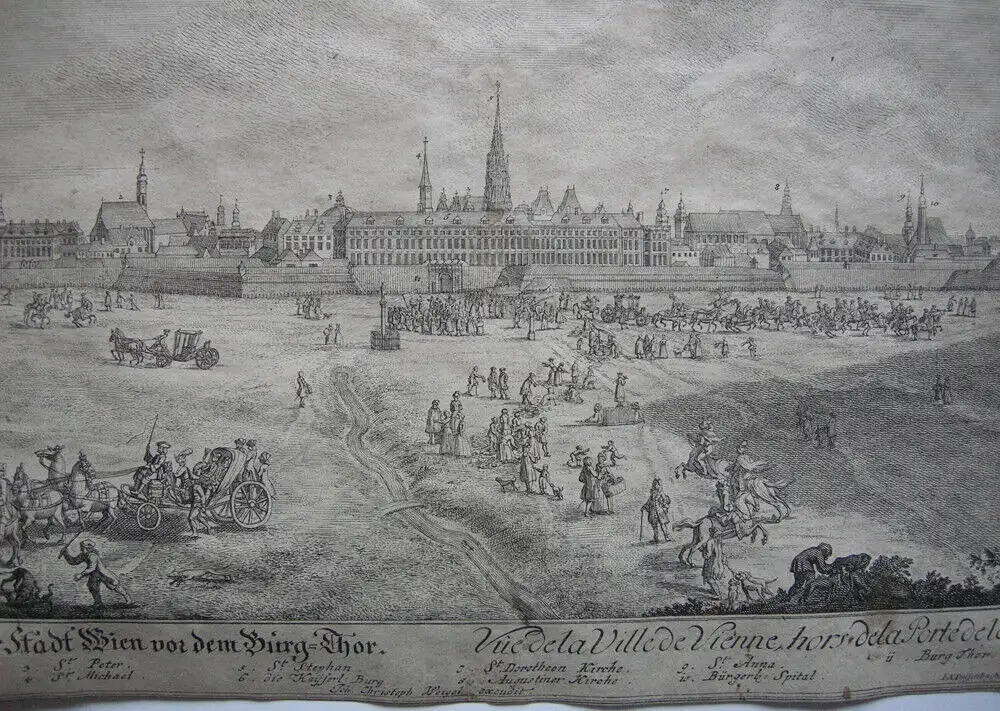 Joh Ad Delsenbach (1687-1765) Wien 2 Ansichten vom Burg- und Schotten-Thor 1719 5