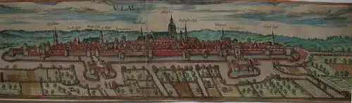 Ulm Baden Württemberg Altkolorierter Kupferstich Braun Hogenberg 1580