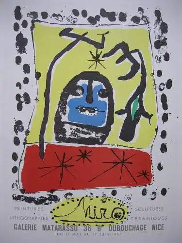 Joan Miro Peintures Lithographie  Orig Lithografie 1959 Maitres de l'Ecole