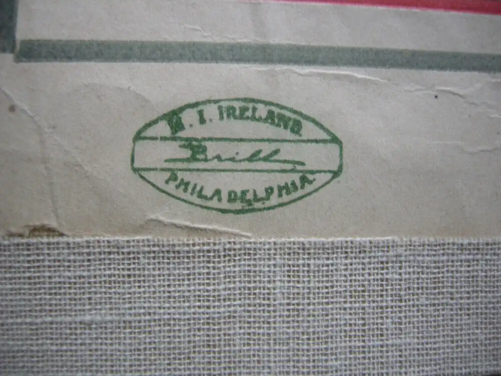 Plakat Poster Philadelphia Sunday Press Lithografie entoilé 1895 art nouveau 4