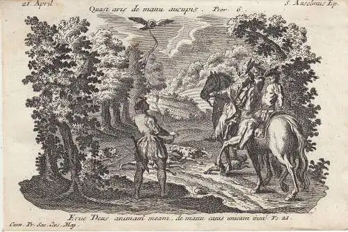 Gebrüder Klauber Heiliger Anselm Canterbury Bischof Philosoph Kupferstich 1750