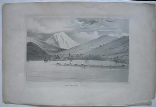 Petropawlowski Kamtschatka Russland Gesamtandsicht Lithografie Lasalle 1840