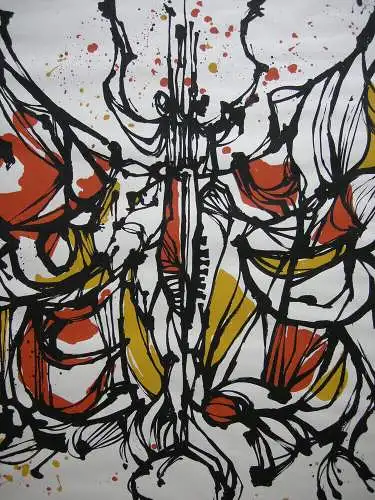 Hans Prähofer (1920-2005) Schmetterling Serigrafie 1984 signiert Probedruck