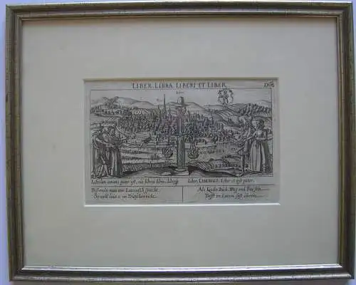 Trier Gesamtansicht Rheinland Orig Kupferstich Meisner Schatzkästlein 1630