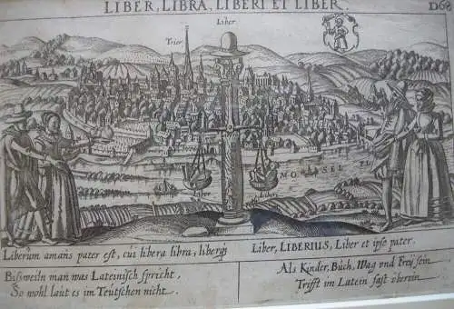 Trier Gesamtansicht Rheinland Orig Kupferstich Meisner Schatzkästlein 1630