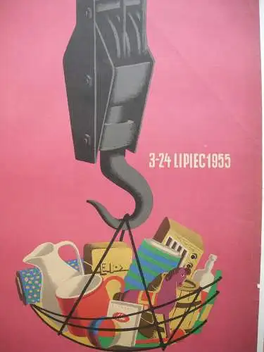 Plakat Internationale Messe Posen Poznan Polen Entwurf  1955