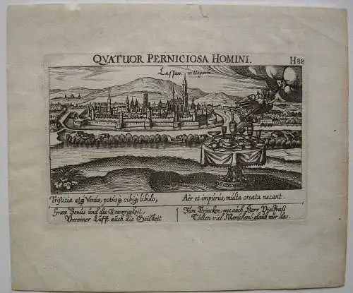 Kosice Kaschau Slowakei Slovensko Orig Kupferstich Meisner Schatzkästlein 1630