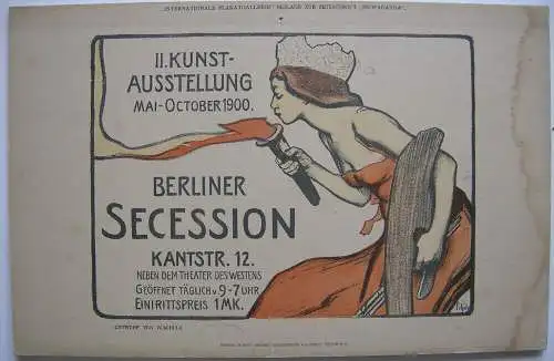 W. Schutlz Berliner Secession Beilage Zeitschrift Propaganda 1910 Plakat Lithogr