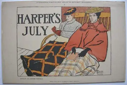 Edward Penfield Harper's July Beilage Zeitschrift Propaganda 1910 Plakat Lithogr