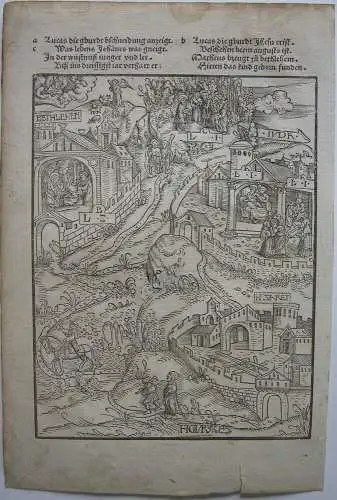 Heinrich Vogtherr d. Ä. (1490-1556) Holzschnitt Bethlehem Nazaret 1526 Grüninger