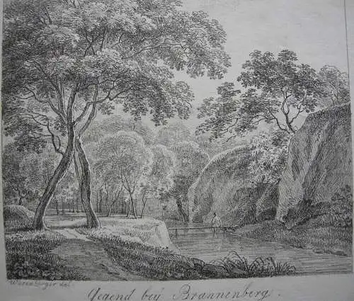 Simon Warnberger (1769-1847) Brannenburg Rosenheim Inkunabel Lithografie 1806