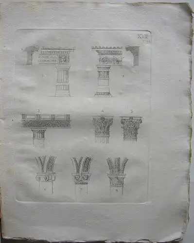 K. M. Heigelin Lehrbuch höhere Baukunst 3 Bände 66 Kupfertafeln 1828-32