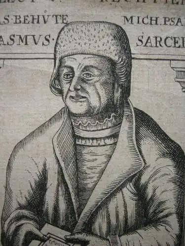 Erasmus Sarcerius (1501-1559) luth Theologe Reformator Kupferstich Jenichen 1565