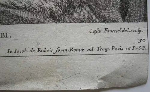 Nicolas Chaperon (1612-1656) Moses vor brennendem Dornbusch Radierung 1649