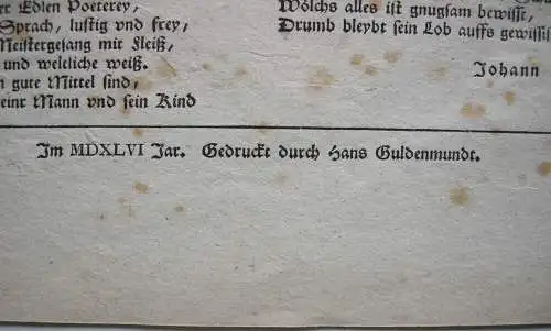 Hans Brosamer (c. 1500-1552)  Portrait Hans Sachs Holzschnitt 1800 Nürnberg