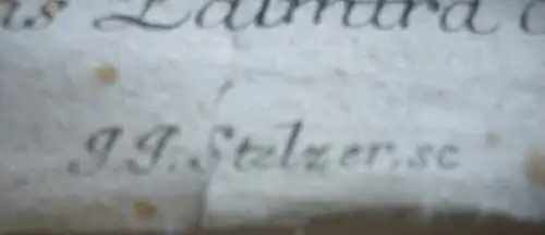 Guckkastenblatt Ruinen von Palmyra Kupferstich Stelzer 1750 Probst Optical view