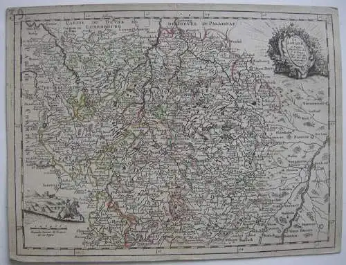 La Lorraine Lothringen Frankreich France Orig Kupferstichkarte Le Rouge 1743