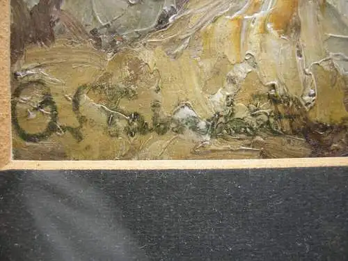 Otto von Faber du Faur (1828-1901) Schlachtengetümmel Öl auf Karton signiert  