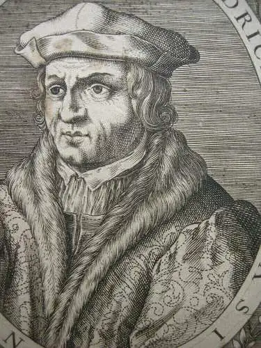 Ulrich Zasius (1461-1535) deutscher Jurist Humanist Orig Kupferstich 17. Jh Bry