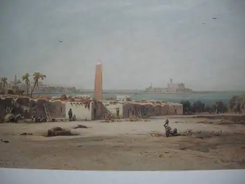 Eduard Hildebrandt (1817-1868) Alexandrien Ägypten Chromolithographie um 1900