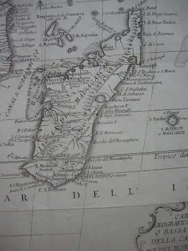 Afrika südlich Äquator Kongo Madagaskar Orig. Kupferstichkarte Albrizzi 1787