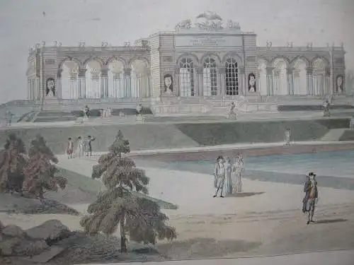 Wien Gloriete Hofgarten Schönbrunn Umrissradierung 1792 Österreich