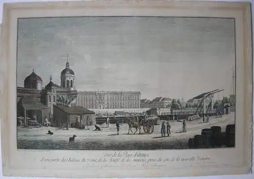 Berlin Vue de la Place d'Armes Orig Kupferstich Joh. Georg Rosenberg 1777