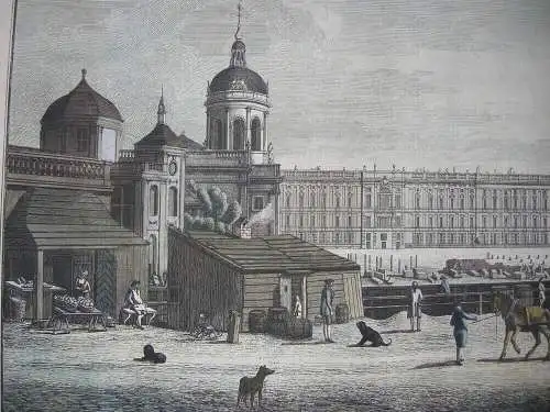 Berlin Vue de la Place d'Armes Orig Kupferstich Joh. Georg Rosenberg 1777