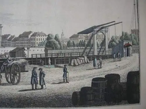 Berlin Vue de la Place d'Armes Orig Kupferstich Joh. Georg Rosenberg 1777