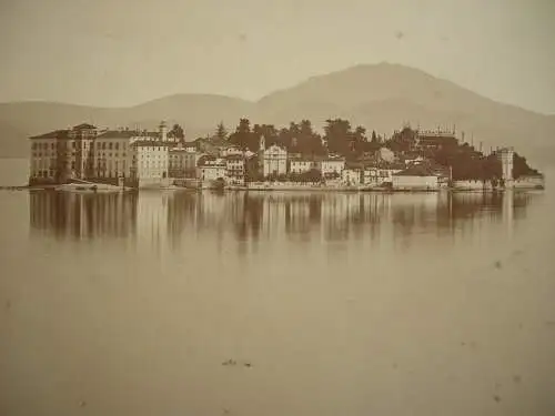 Isolabella Lago Maggiore Italien Albumin Fotografie ca. 1890