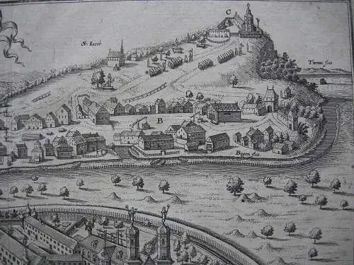 Kloster Oberaltaich Bogen Straubing Orig. Radierung Matth. Merian 1650