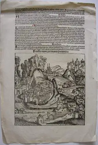 Preußen Preußische Städte  Orig Holzschnitt Schedel Weltchronik 1493 