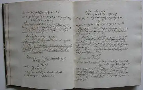 Joh. Leonh. Späth Diffenzial Calcul Mathematik Handschrift 1829 Cyclometrie