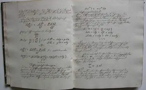 Joh. Leonh. Späth Diffenzial Calcul Mathematik Handschrift 1829 Cyclometrie