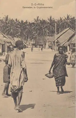 AK Daressalam Eingeborenenviertel Deutsch-Ost-Afrika Kolonien ungel 1900 Afrika